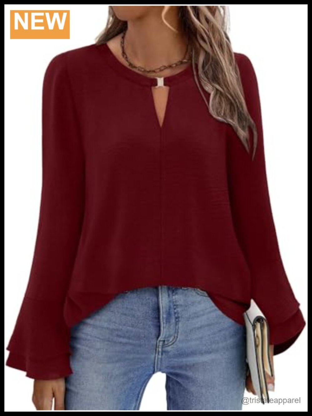 Women's Casual Long Sleeve Blouse Soft Breathable Tunic Top